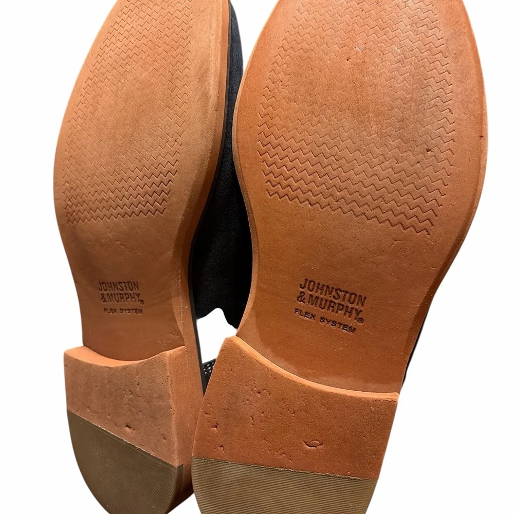 Johnston & Murphy Dark Blue Suede Derby Shoes
